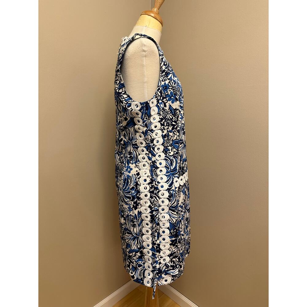 NWT Lilly Pulitzer Mila Stretch Shift Dress Low Tide Navy Pandarama Sz 12 - Picture 3 of 7